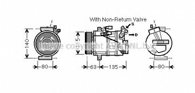 AVA QUALITY COOLING rtk487 -  Компрессор, кондиционер